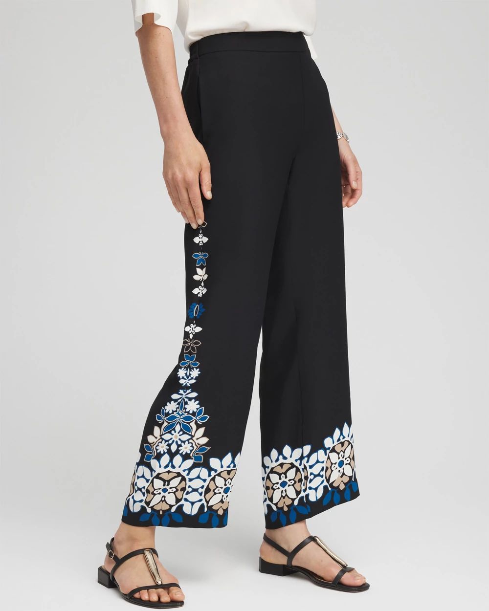 Placed Floral Print Soft Cropped Pants | Chico's